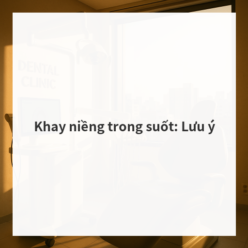 Khay niềng trong suốt: Lưu ý